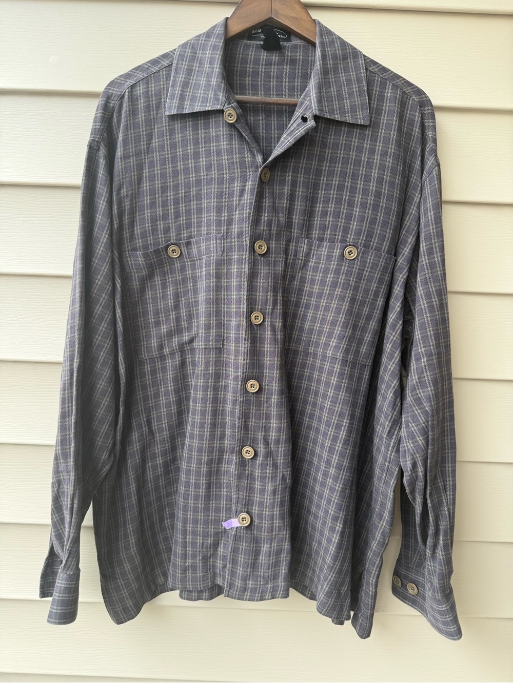 Vintage Mondo di Marco Italy Plaid Shirt Men’s L 52 Oversized Button Up